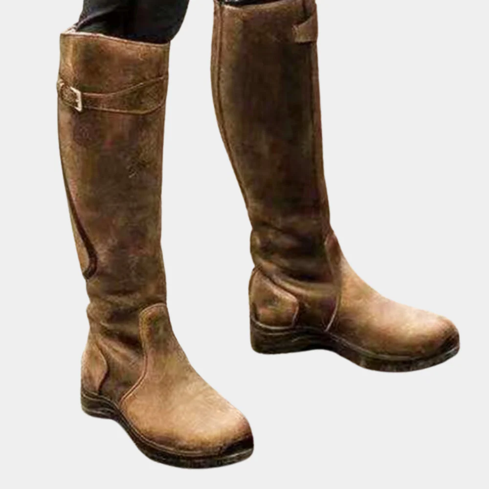 Damen Knöchelstiefel Slim Fit Wasserabweisend Wildleder Braun