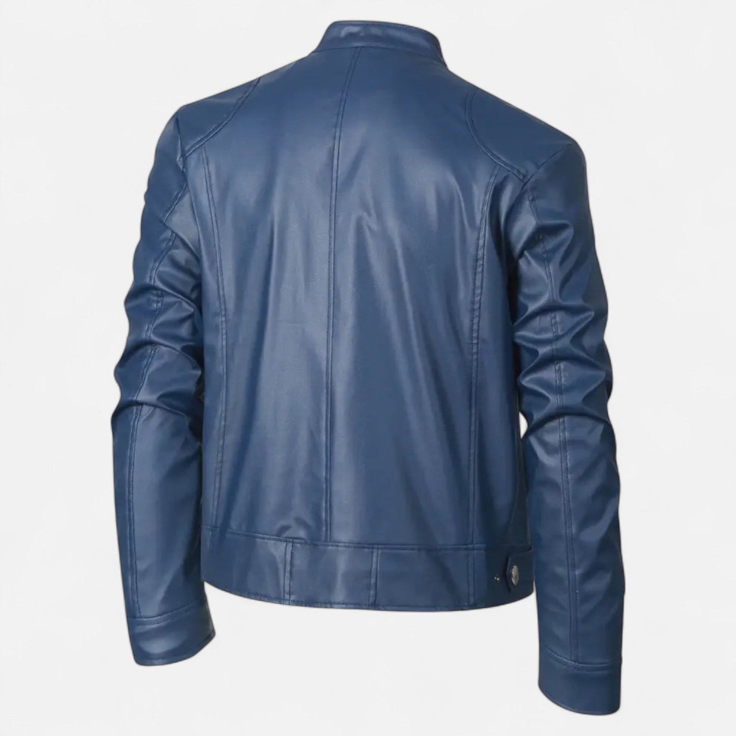 Hendrik Herren Lederjacke Biker Style Reißverschluss