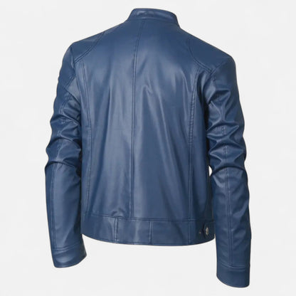 Hendrik Herren Lederjacke Biker Style Reißverschluss