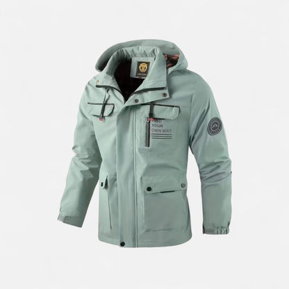 Herren Windbreaker Jacke Leicht Kapuze
