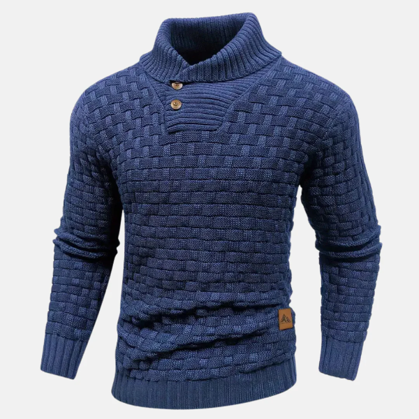 Quenby Herren Strickpullover Schalkragen Regular Fit - Eveloria
