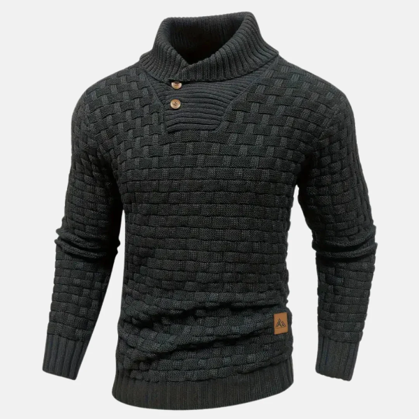 Quenby Herren Strickpullover Schalkragen Regular Fit