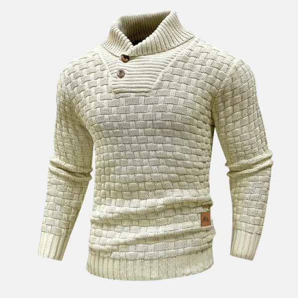 Quenby Herren Strickpullover Schalkragen Regular Fit