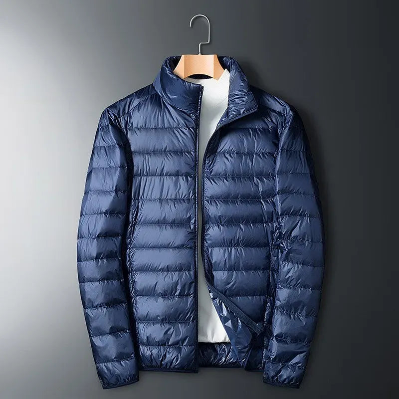 Damen Pufferjacke Nylon Gesteppt Vollreißverschluss