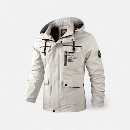 Herren Windbreaker Jacke Leicht Kapuze