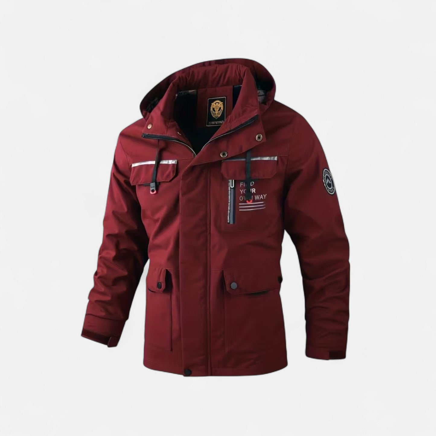 Herren Windbreaker Jacke Leicht Kapuze