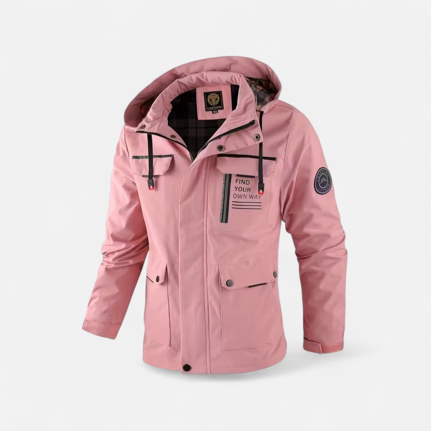 Herren Windbreaker Jacke Leicht Kapuze