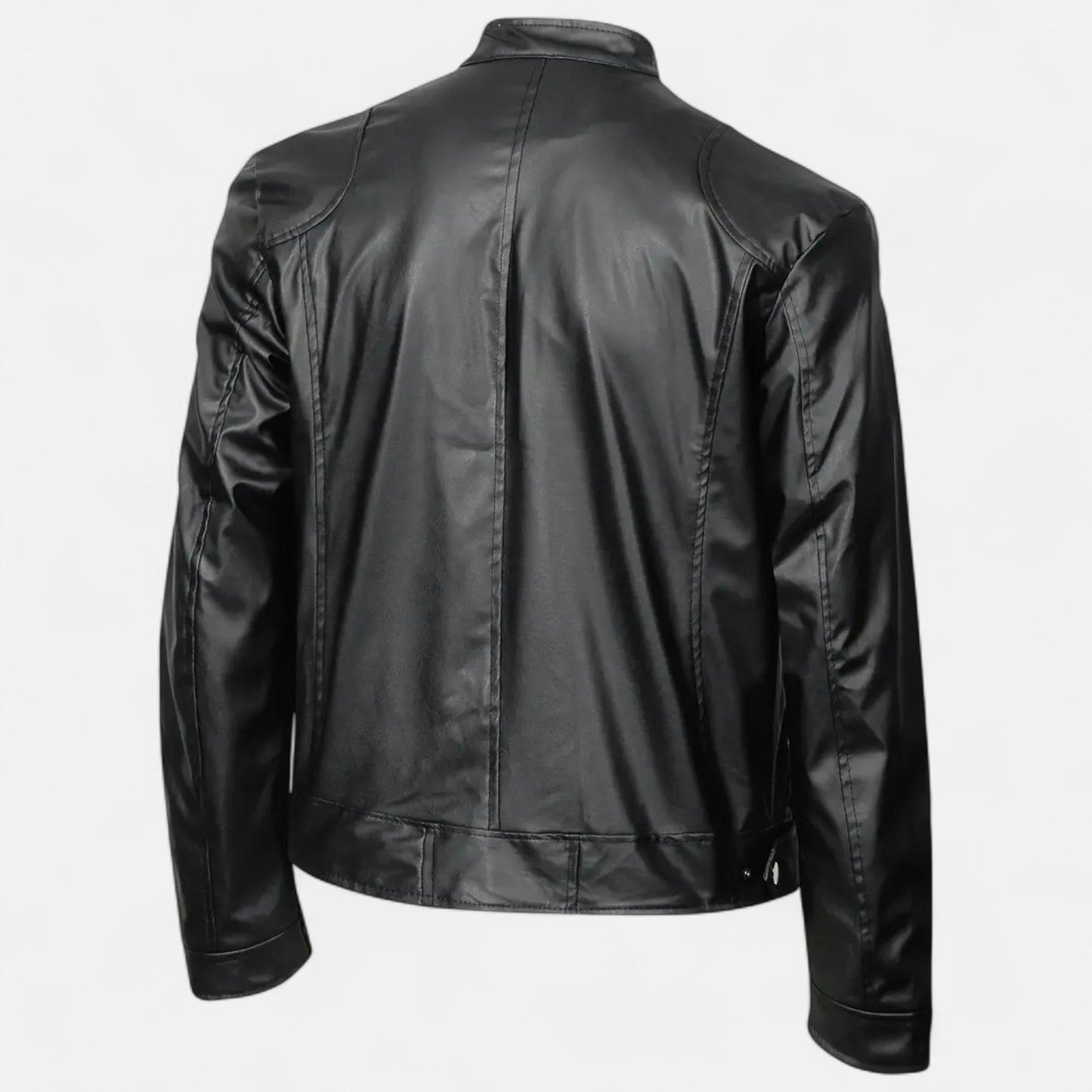 Hendrik Herren Lederjacke Biker Style Reißverschluss