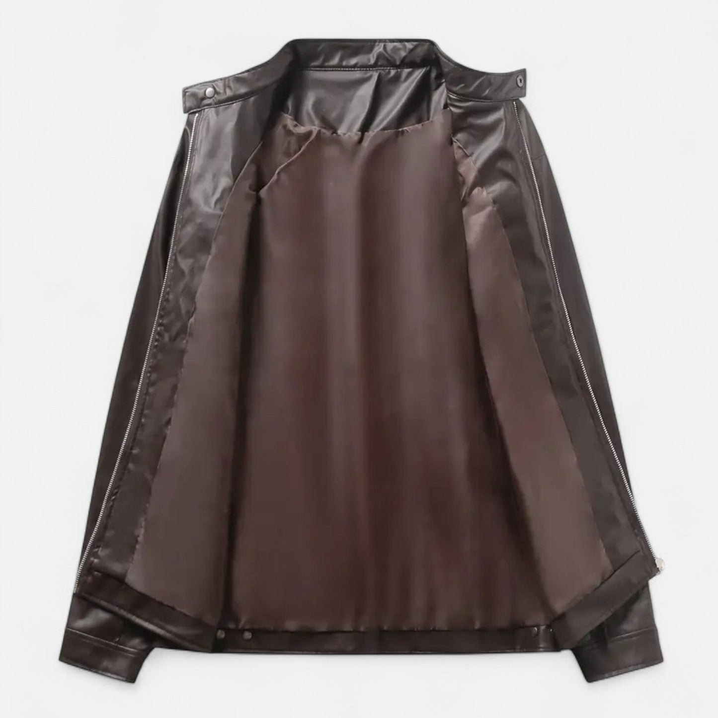 Hendrik Herren Lederjacke Biker Style Reißverschluss