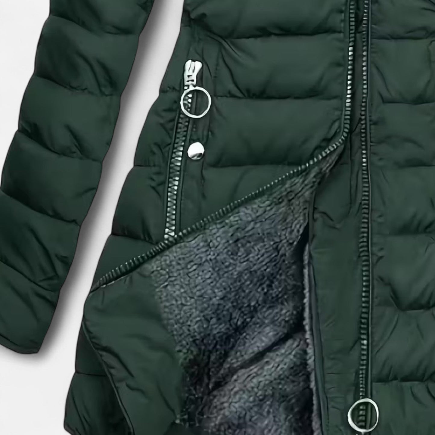 Damen Fleecejacke Slim Fit Kapuze Reißverschluss