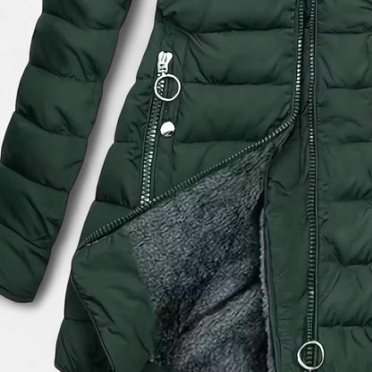 Damen Fleecejacke Slim Fit Kapuze Reißverschluss