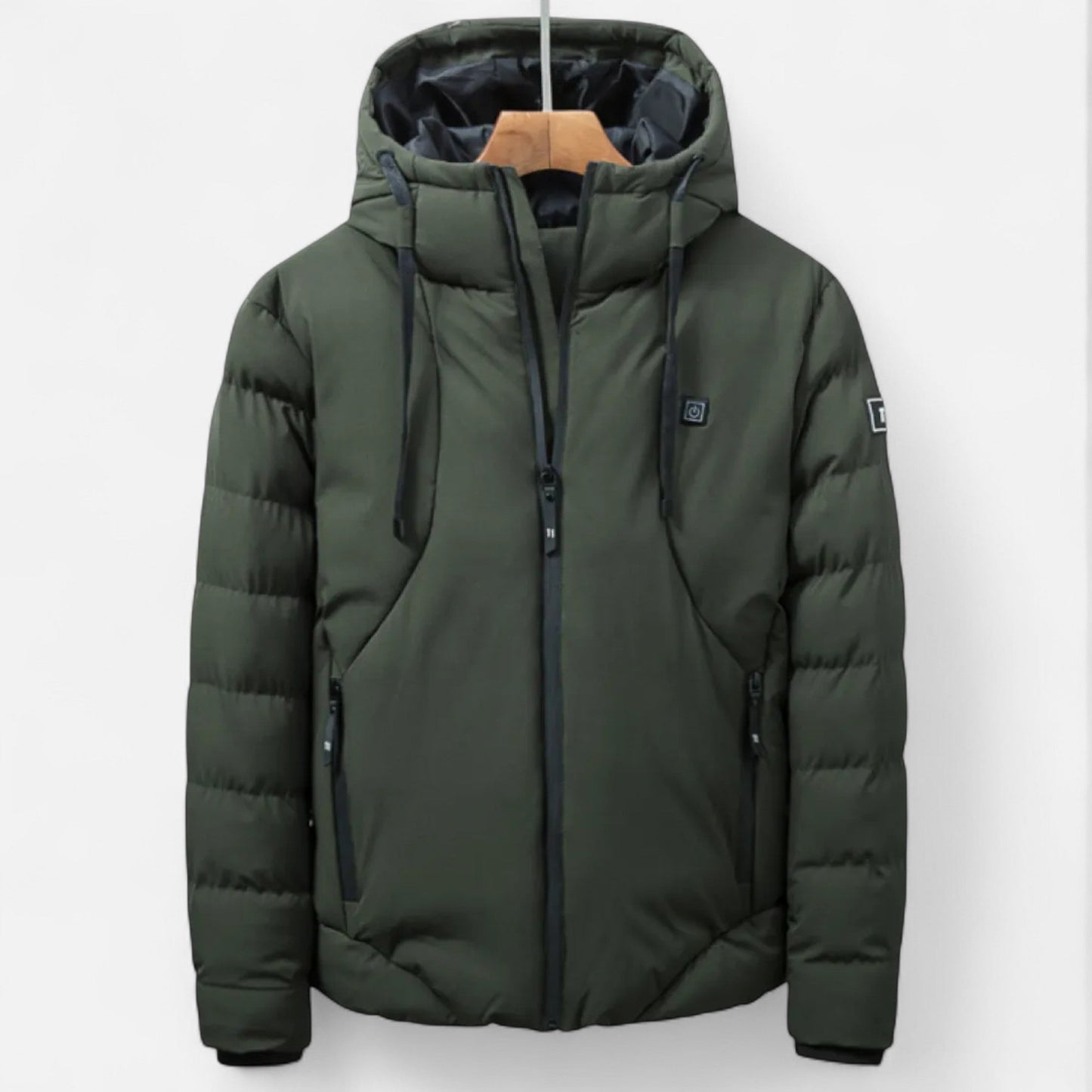 Herren Steppwinterjacke Robust Mit Kapuze