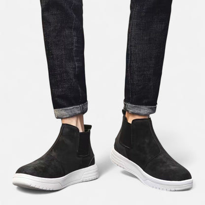Isaac Herren Chelsea Boots Lederoptik Elastisch