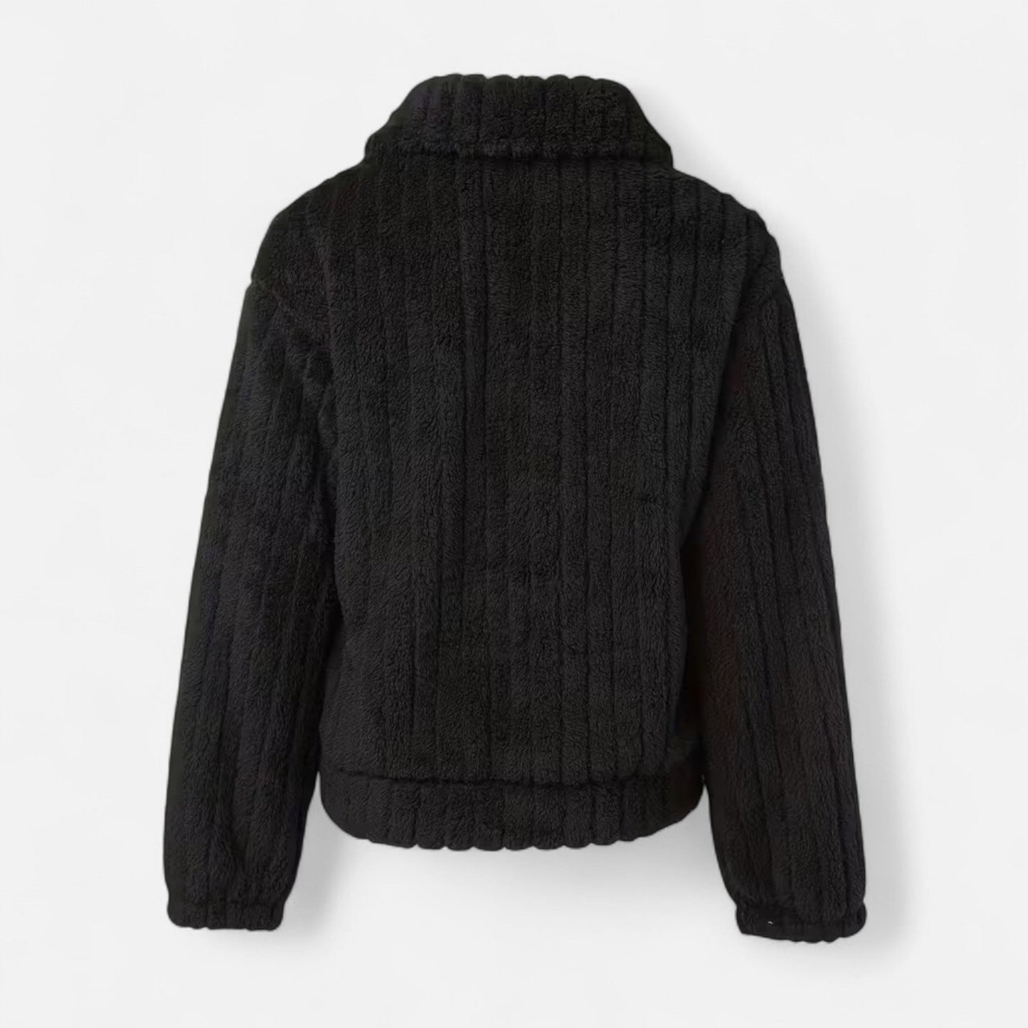 Damen Plüschjacke Dicke Warm Reverskragen
