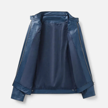 Hendrik Herren Lederjacke Biker Style Reißverschluss
