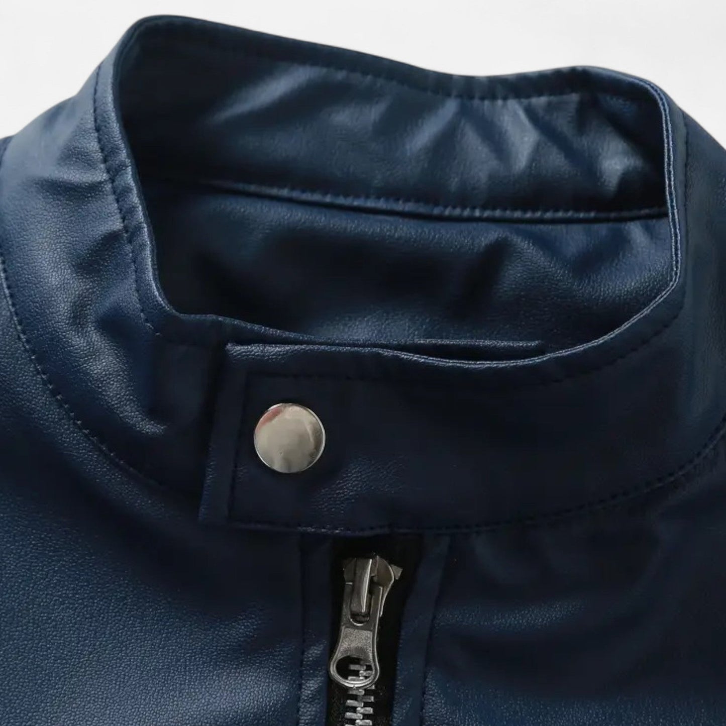 Hendrik Herren Lederjacke Biker Style Reißverschluss