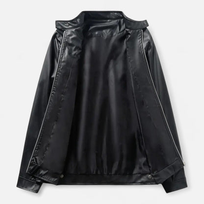 Hendrik Herren Lederjacke Biker Style Reißverschluss