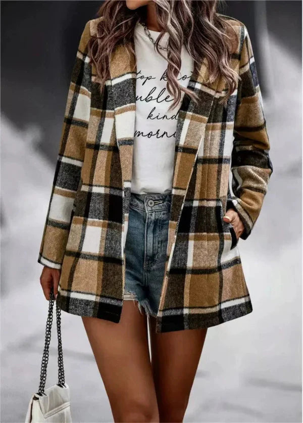 Damen Karojacke Baumwolle Leicht