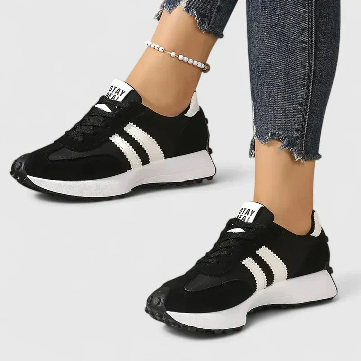 Damen Retro Schnürsneaker Frühling Farben - Eveloria