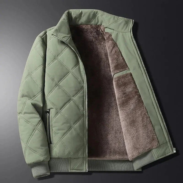 Eveloria Damen Steppjacke Fleece gefüttert Winddicht Hüftlang