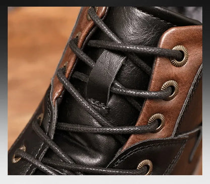 Herren Stiefel Ankle Boots Leder Reißverschluss