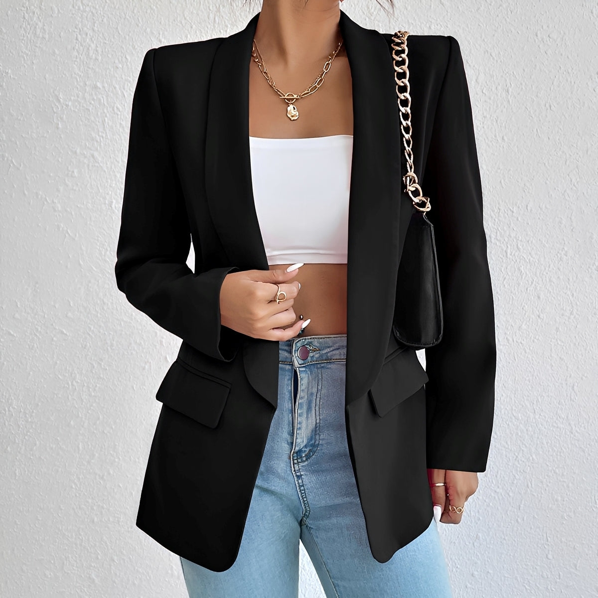 Damen Blazer Tailliert Büro