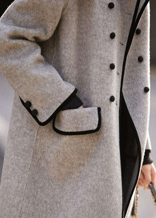 Eveloria Damen Trenchcoat Wollmischung Taillierte Passform - Eveloria