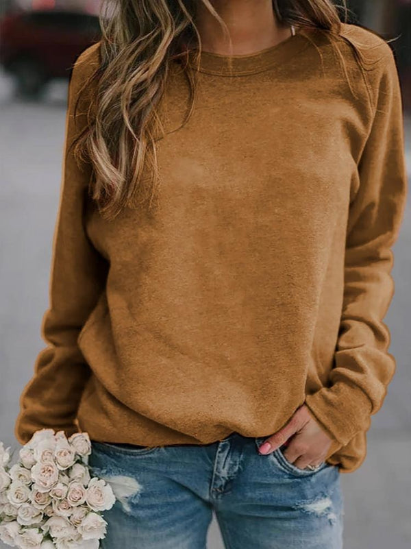 Eveloria Damen Pullover Weiches Strick Langer Ärmel Rundhals