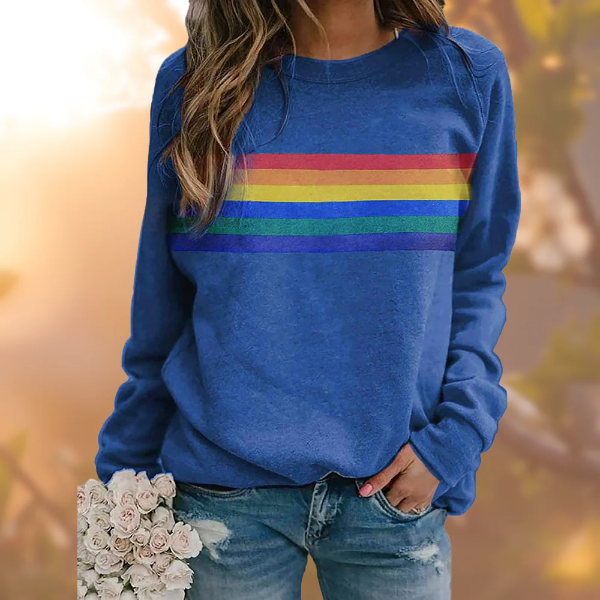 Eveloria Damen Pullover Sweatshirt Weiches Strick Rundhalsausschnitt