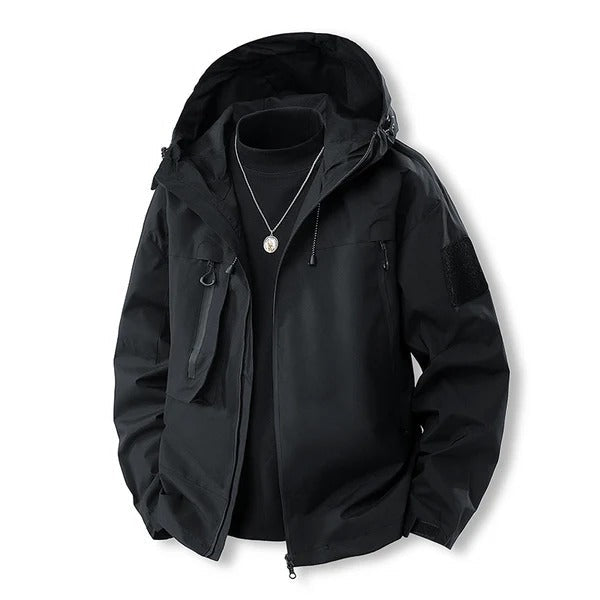 Eveloria Damen Outdoor-Jacke Wasserdicht Kapuze Reißverschluss