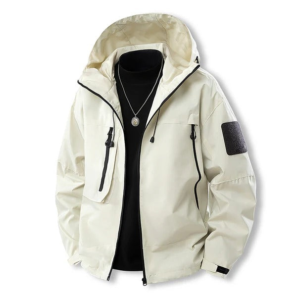 Eveloria Damen Outdoor-Jacke Wasserdicht Kapuze Reißverschluss