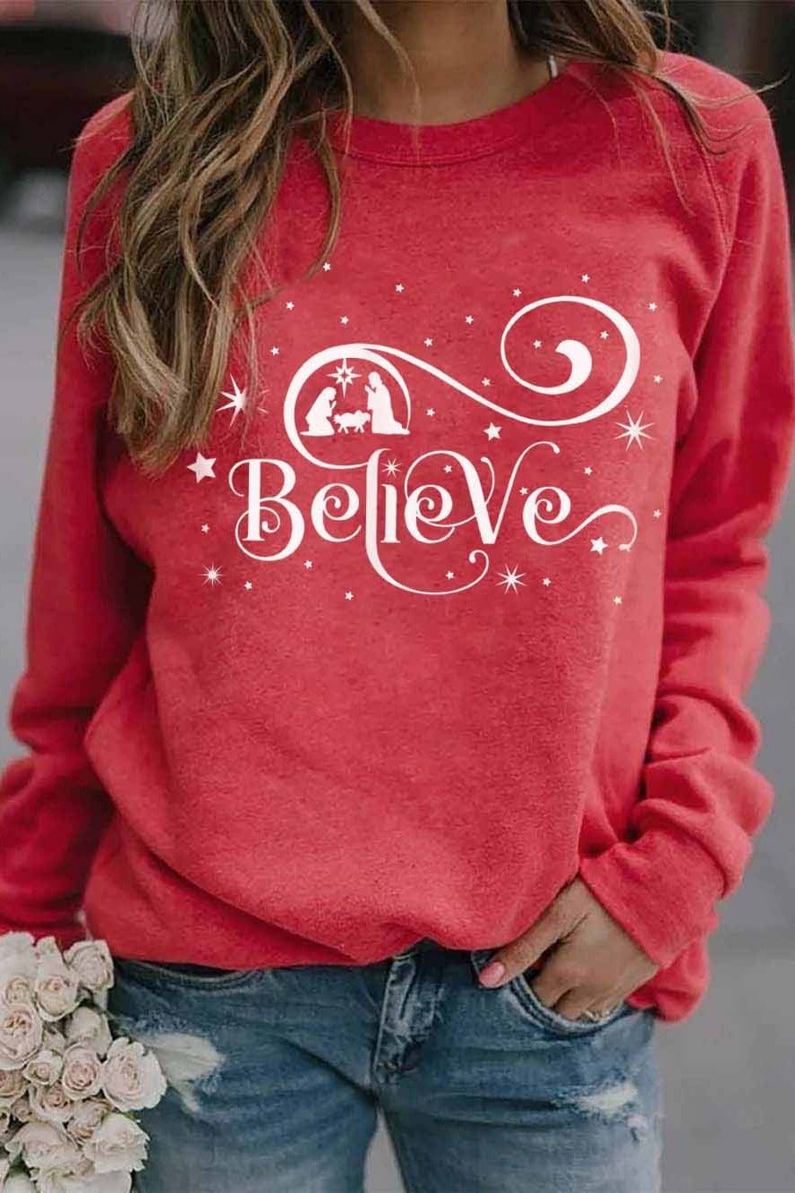 Eveloria Damen Sweatshirt Weiches Fleece Rundhals Langarm Grau - Eveloria