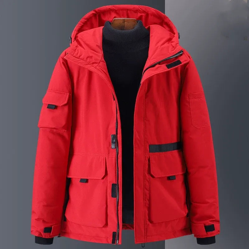 Eveloria Damen Daunenjacke Relaxed Fit Mit Kapuze Wasserabweisend