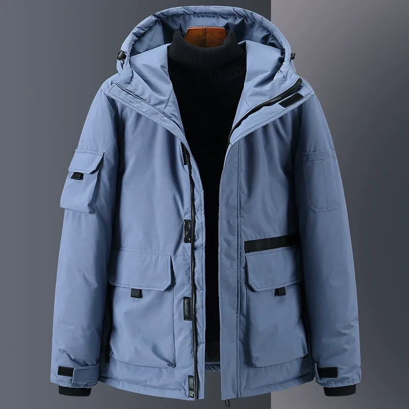Eveloria Damen Daunenjacke Relaxed Fit Mit Kapuze Wasserabweisend - Eveloria