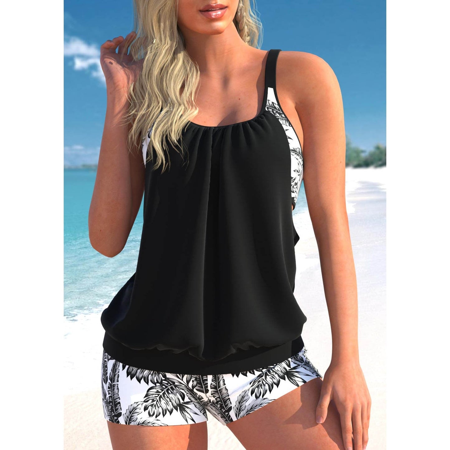 Eveloria Damen Zweiteiliger Tankini Badeanzug - Eveloria