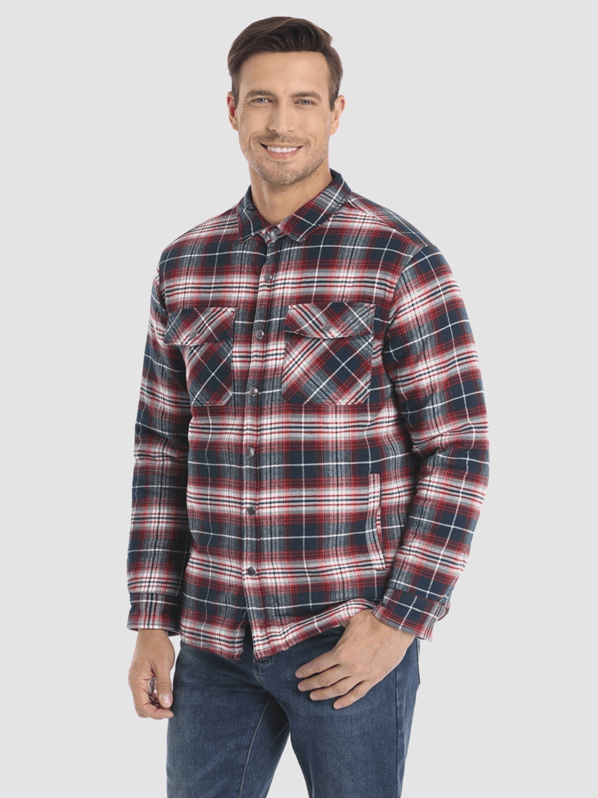 Eveloria Herren Flanelljacke Stilvoll