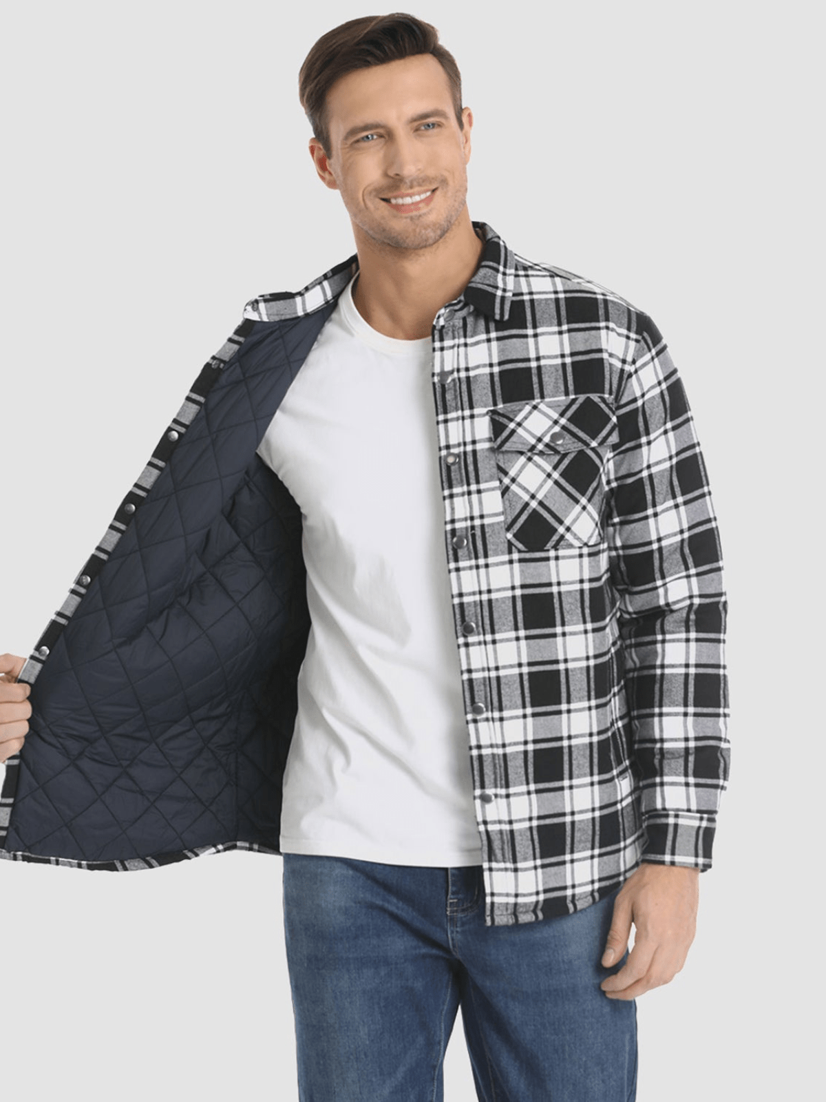 Eveloria Herren Flanelljacke Stilvoll
