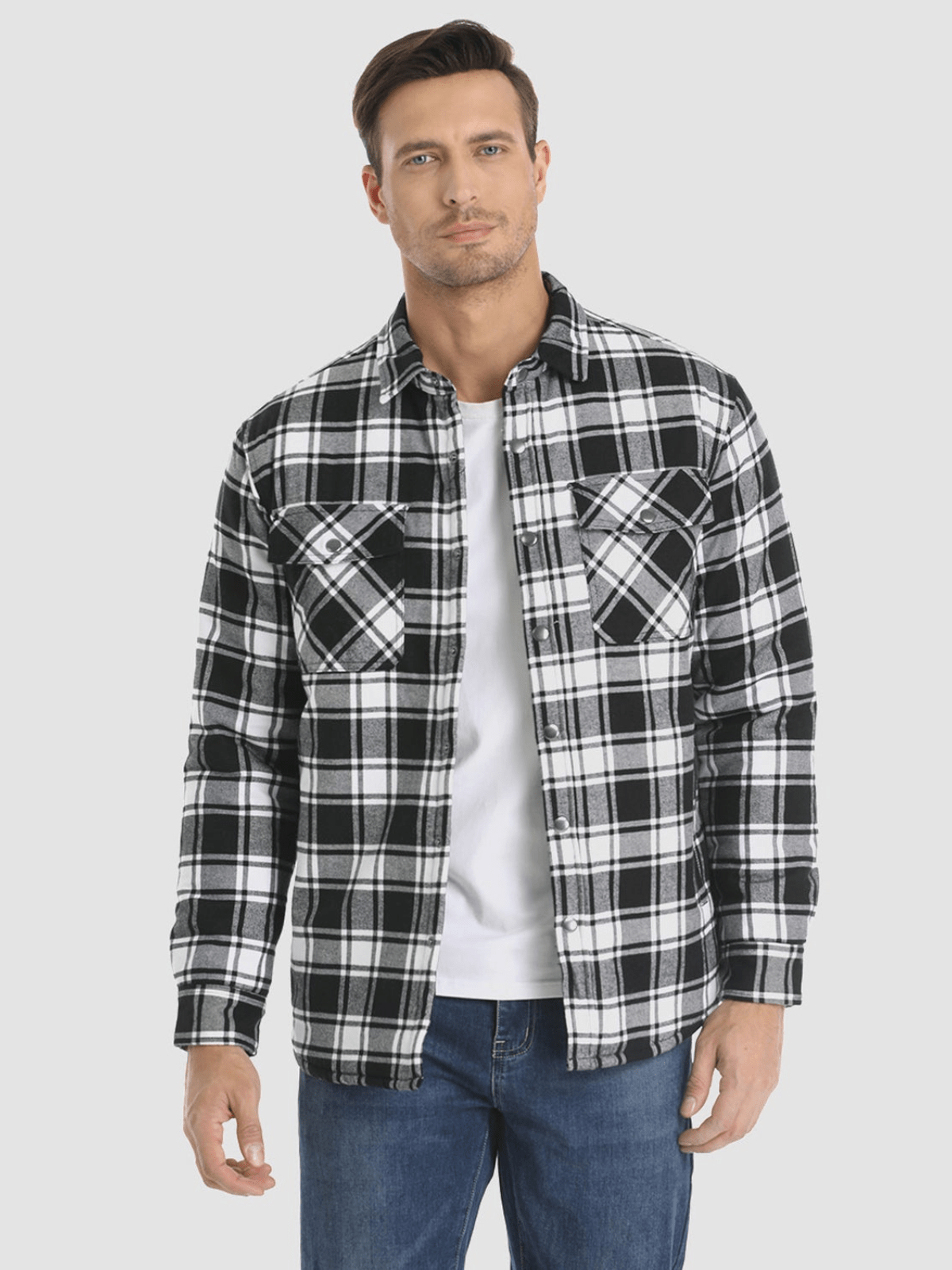 Eveloria Herren Flanelljacke Stilvoll - Eveloria