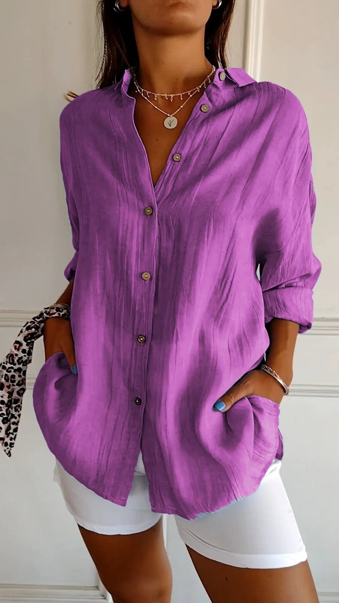 Eveloria Damen Sommerbluse Leicht Elegantes Design