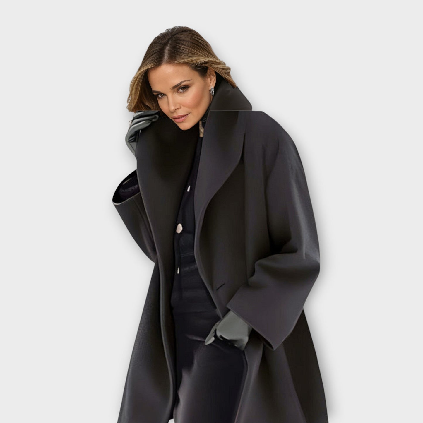 Damen Oversized Wintermantel Modern