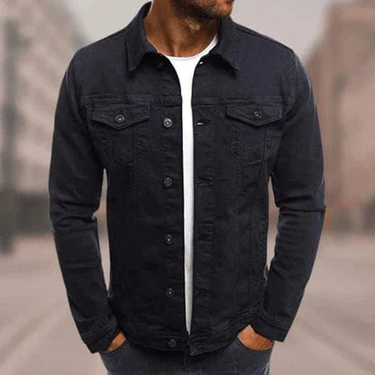 Eveloria Herren Denim-Jacke Trendig Blau