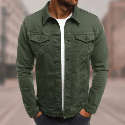 Eveloria Herren Denim-Jacke Trendig Blau