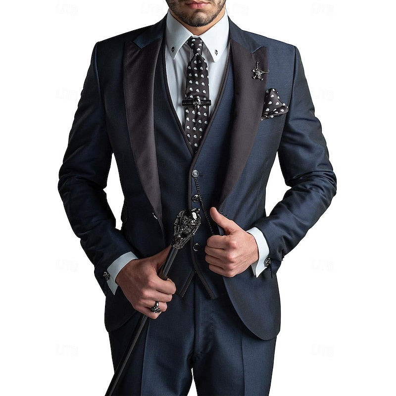 Herren Hochzeitsanzug Elegant Komplett