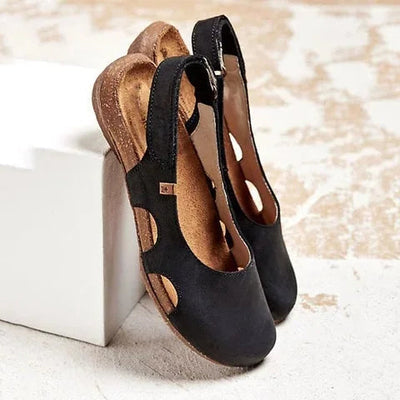 Damen Komfort-Sommersandalen Geschlossene Spitze Klettverschluss