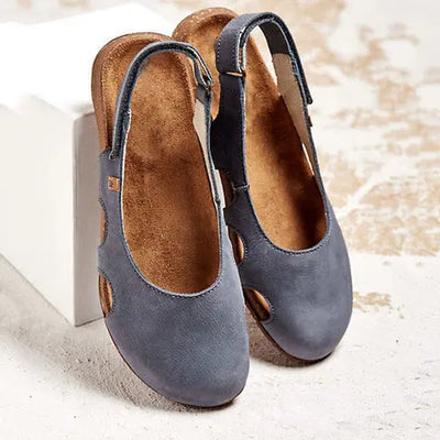 Damen Komfort-Sommersandalen Geschlossene Spitze Klettverschluss - Eveloria
