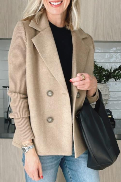 Damen Blazer Langärmelig Knopfleiste