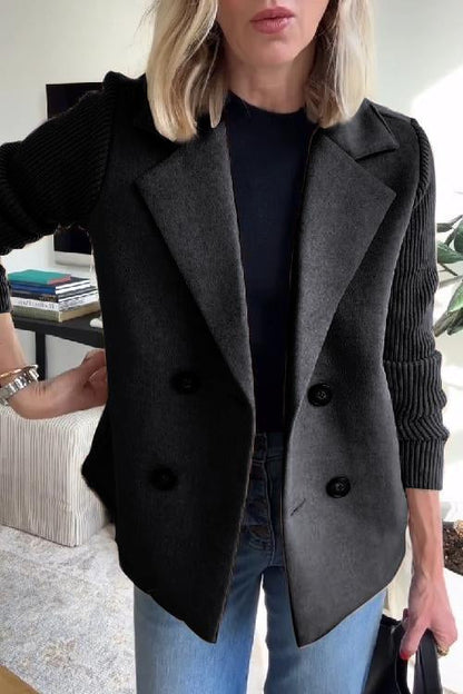 Damen Blazer Langärmelig Knopfleiste