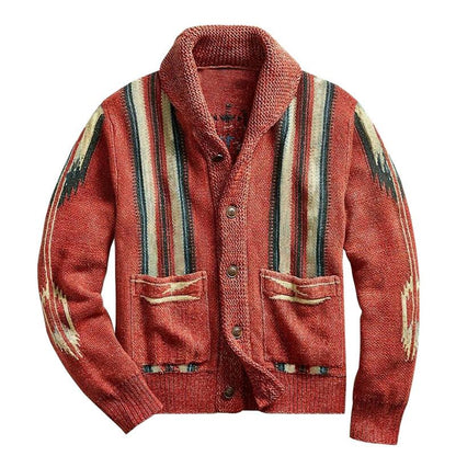 Herren Strickjacke Rustikal Warm Beige