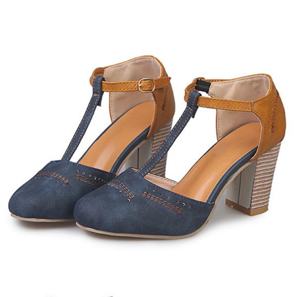 Damen Mary Janes Frühlings Schuhe Mit Blockabsatz - Eveloria