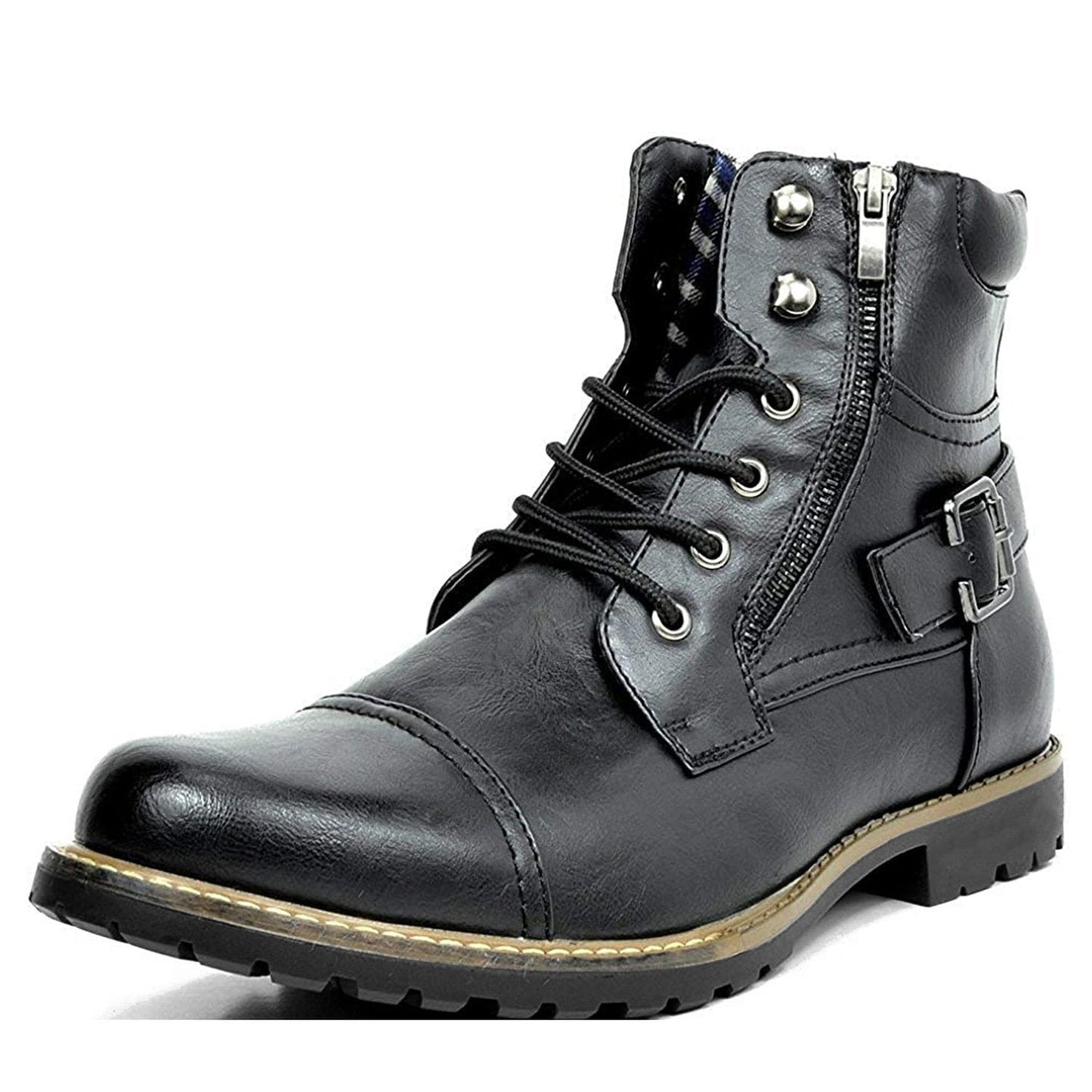 Eveloria Herren Motorradstiefel Leder